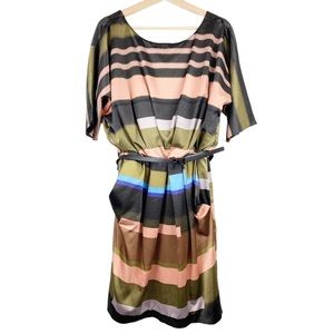 Vince Camuto Color Block Back V Detail Dress 10